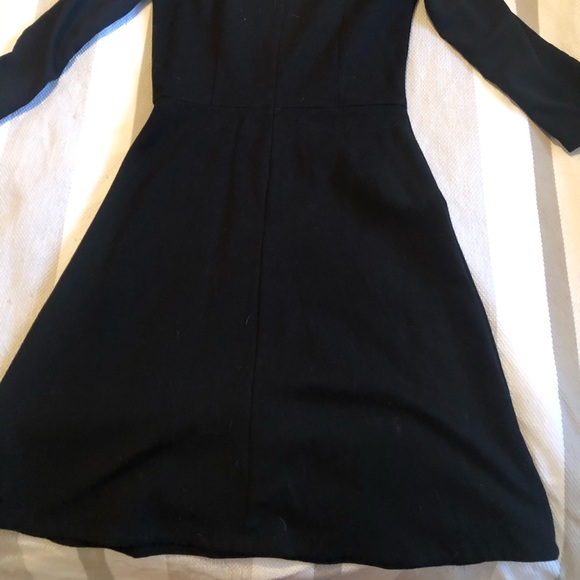 DKNY a-line black dress with mesh sleeves - Picture 2 of 3